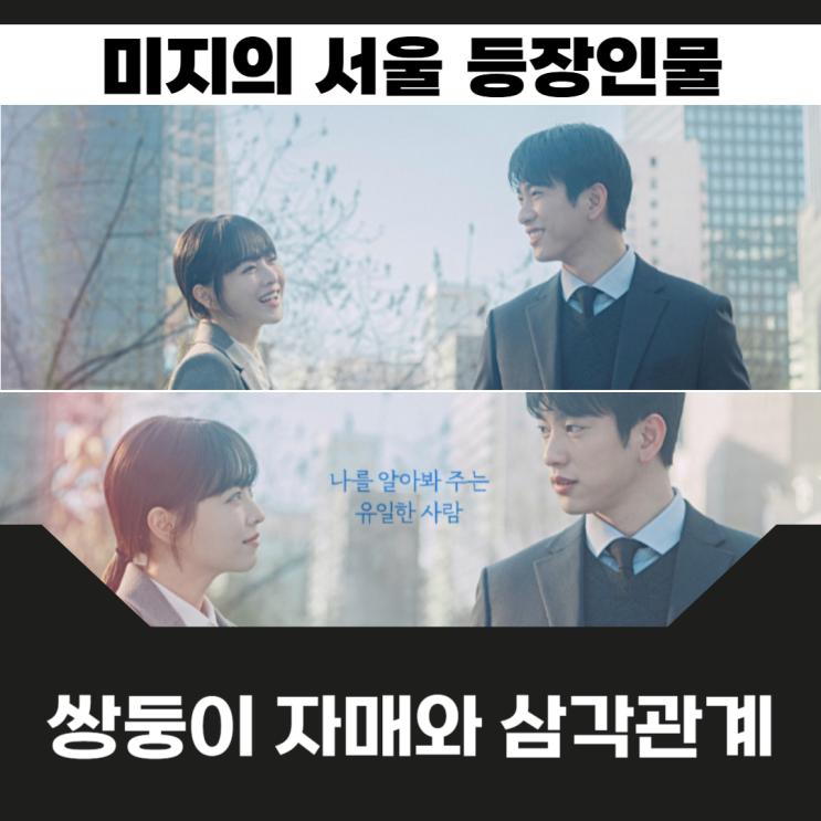 <b>미지의 서울</b> 등장인물 <b>박보영 1인</b> 2역 쌍둥이 자매와 삼각관계... 