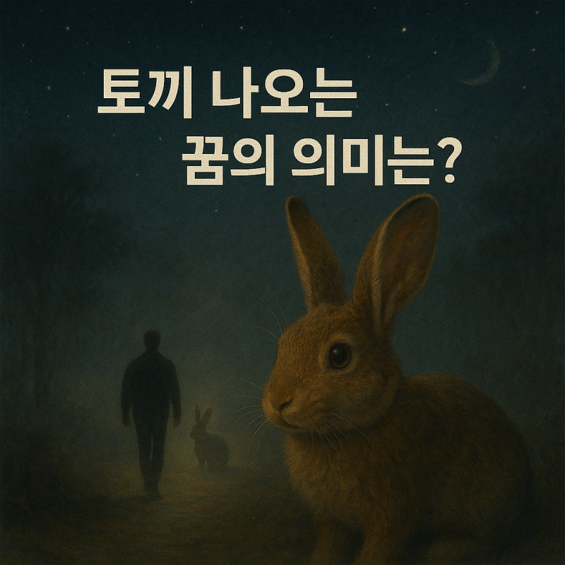 [꿈해몽][토끼가 나오는 꿈]귀여움 속에 숨은 깊은 뜻, 태몽부터 경고까지 20가지 해석