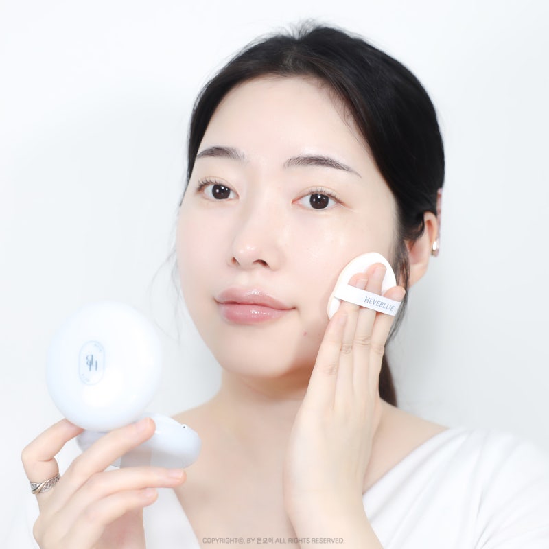 헤브블루 톤업선쿠션 예뻐지는 무기자차 선쿠션 추천