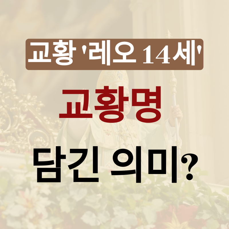 새교황 '레오' 14세, 그 이름에 담긴 숨겨진 의미는?