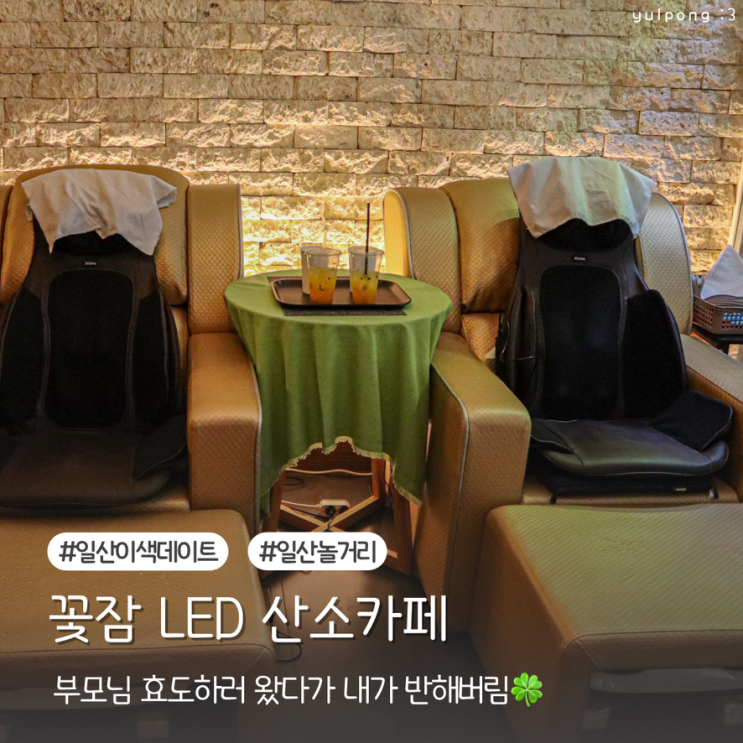 일산 실내데이트 꽃잠 LDE 산소카페 부모님 효도 안마
