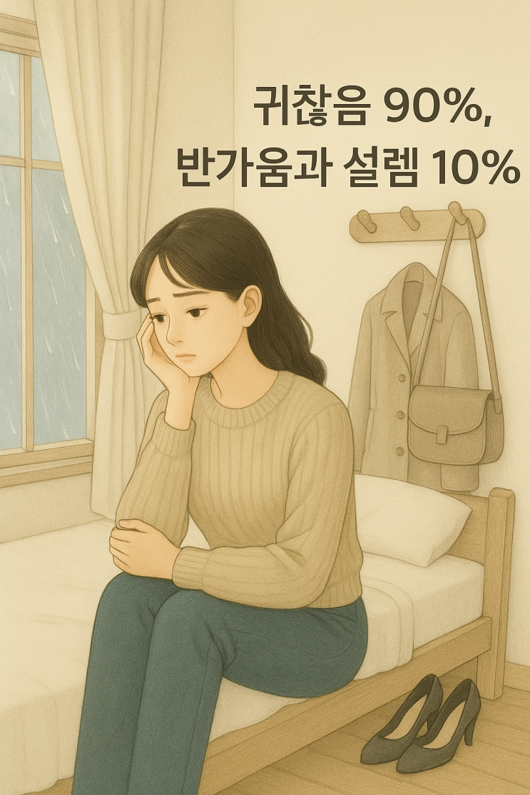  귀찮음 90%, 반가움과 설렘 10%