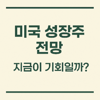  미국 성장주 전망, 지금이 기회일까?