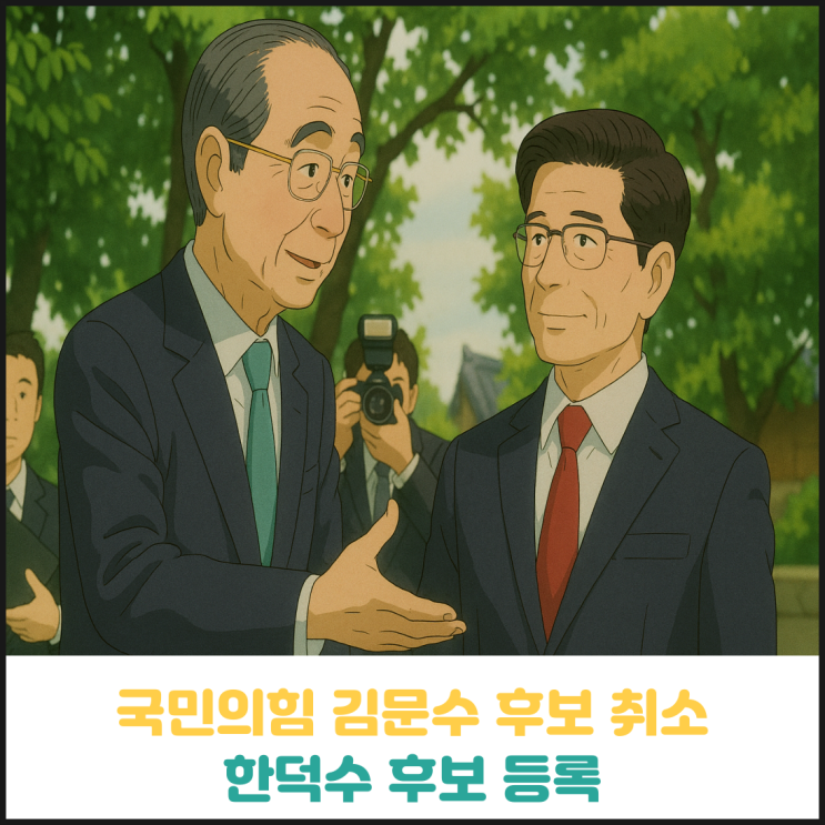 국민의힘 김문수 후보 취소, 한덕수 후보 등록 국민의힘 김문수 후보 취소, 한덕수 후보 등록