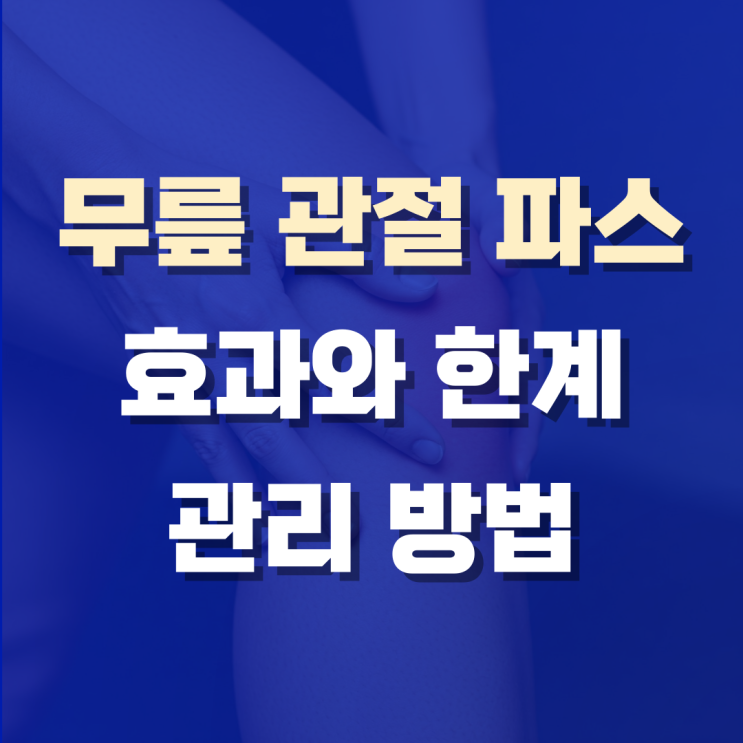  무릎 관절 파스 효과와 한계, 병행했던 관리법