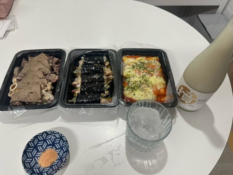  [분식을품다 반송점 배달 리뷰] 떡볶이+참치꼬마김밥+내장만가득! 경탁주와 찰떡궁합(#내돈내산)