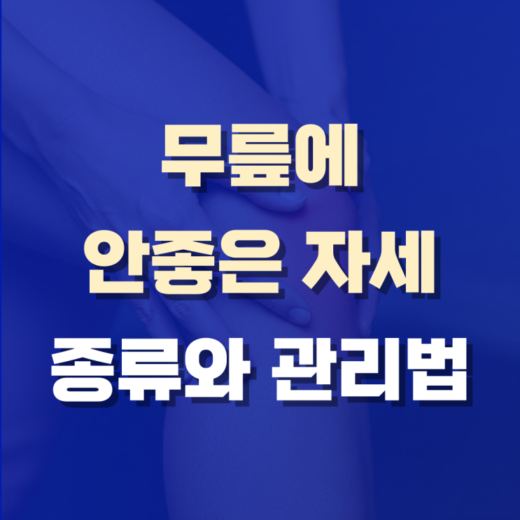  무릎에 안좋은 자세, 종류와 습관개선, 병행 관리법까지 공유