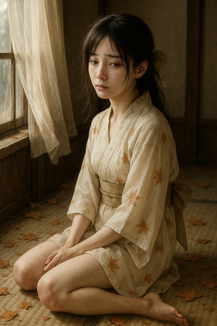  가을방 소녀 일러스트