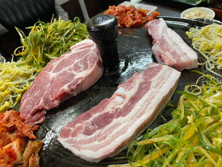  명일동 맛집 가마골 명일역 솥뚜껑 삼겹살