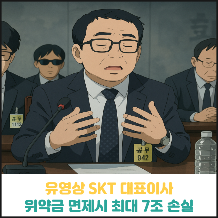 유영상 SKT 대표이사 위약금 면제시 최대 7조 손실 발생 유영상 SKT 대표이사 위약금 면제시 최대 7조 손실 발생