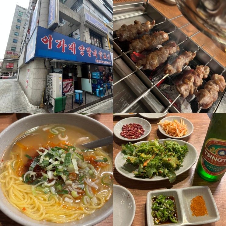  영통맛집 이가네양꼬치 영통점에서 양꼬치 & 칭따오, 온면 먹고 온 후기