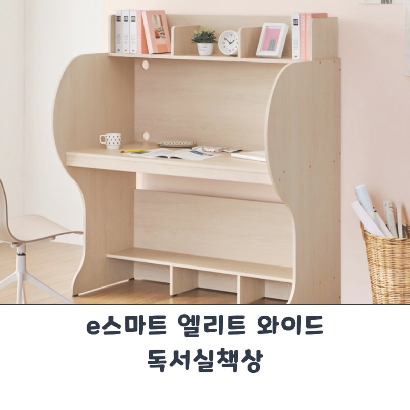 집중력 높여주는 공부 필수템 e스마트 엘리트 와이드 독서실책상