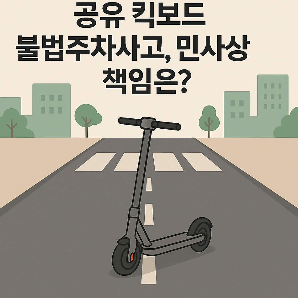 [울산 변호사] 공유 킥보드 불법주차사고, 민사상 책임은?