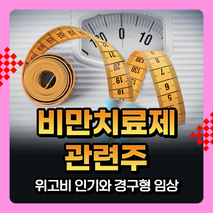  비만치료제 관련주 : 경구용, 패치형, 주사제 등 신약개발 및 임상 열풍에 강세