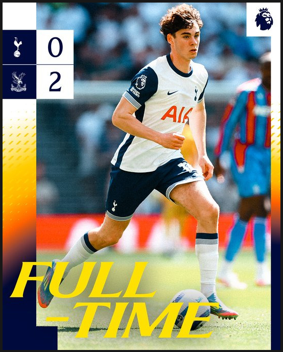 EPL 36라운드 <<b>토트넘</b>> '팰리스'전 0-2 패배