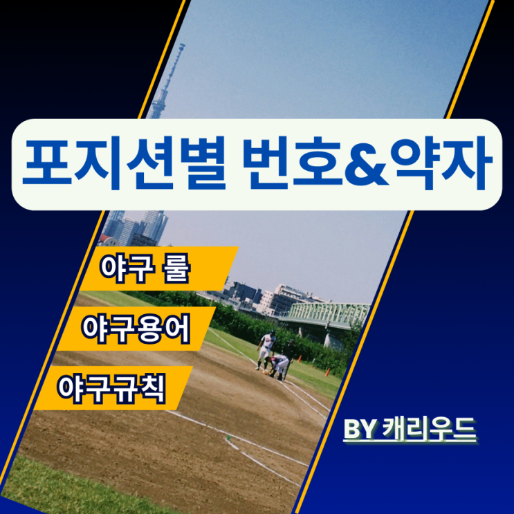  초보 야구팬들을 위한 야구 포지션 번호 룰 포지션 영어 약자 규칙
