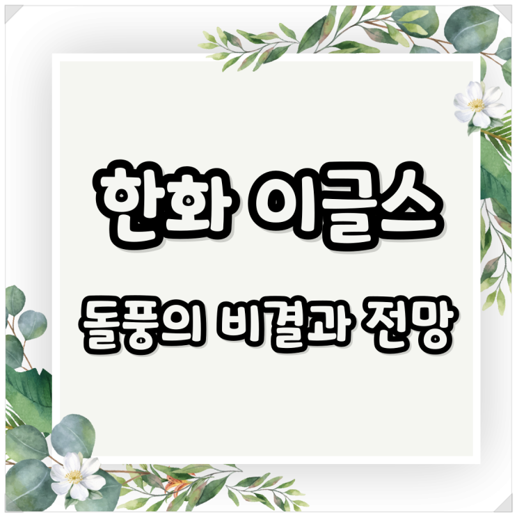 2025 프로야구 시즌 초반, <b>한화 이글스 돌풍</b>의 비결과 전망