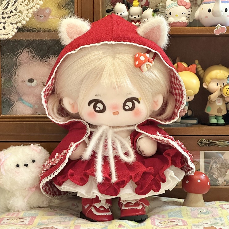  20cm 작은 빨간 망토 세트 인형옷 아이돌인형옷