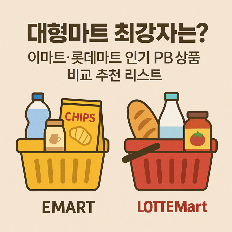  대형마트 최강자는? 이마트·롯데마트 인기 PB상품 비교 추천 리스트