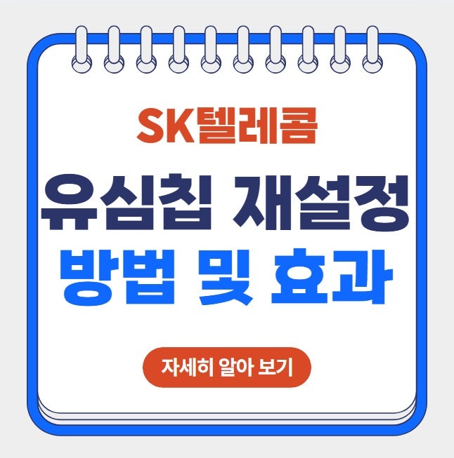 SK텔레콤 유심칩 재설정 신청 방법 SKT 유심 교체 차이점