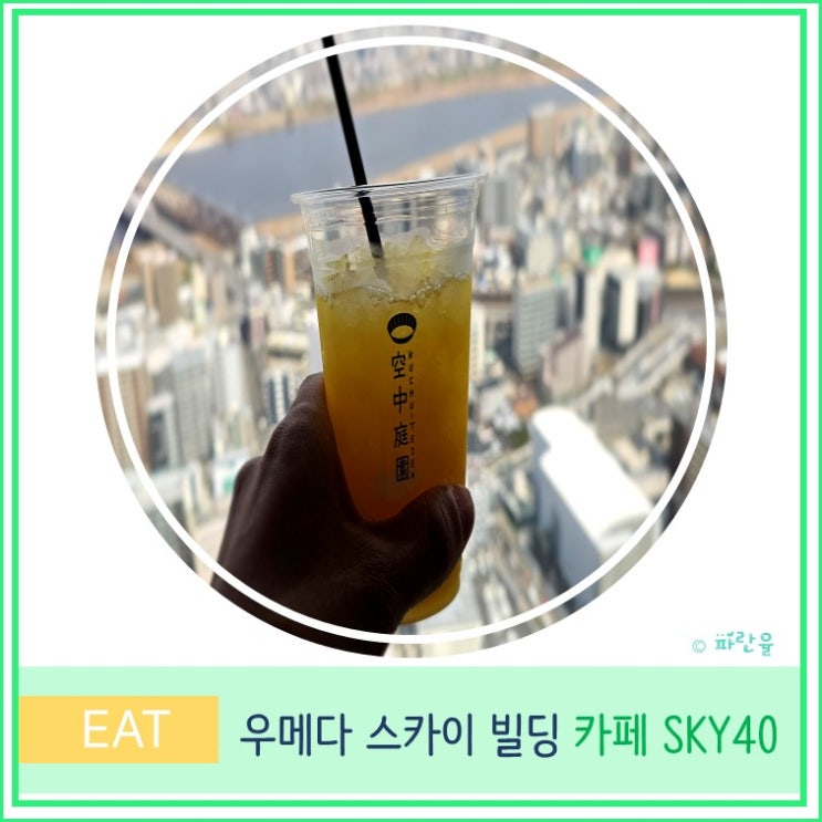  오사카 우메다 뷰 좋은 곳 스카이 빌딩 공중정원 카페 SKY 40