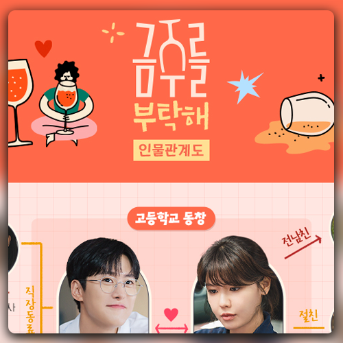 <b>금주를 부탁해</b> 등장인물관계도 정보 <b>최수영</b> 공명