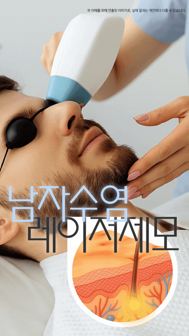  광주남자제모 레이저로 수염 자국 깔끔하게 개선하려면