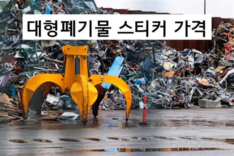 대형폐기물 스티커 가격(경기도 화성시 기준)