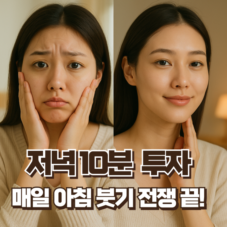  저녁 10분 붓기 예방 루틴: 스트레칭과 림프 마사지로 아침 얼굴 확 달라지는 비법!