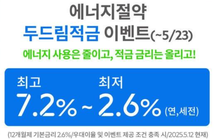  전기만 아껴도 7.2%? SC제일 두드림적금