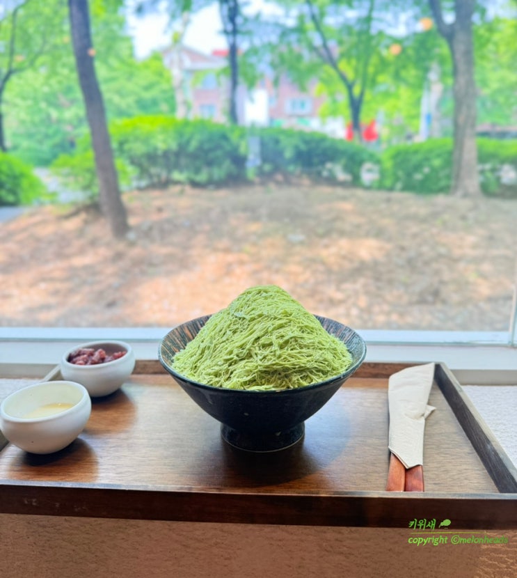 밤리단길 카페 추천 차느루 실타래 말차빙수