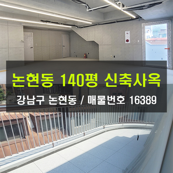  신사역 사옥 임대 140평 IT사옥으로 좋은 논현동 신축빌딩