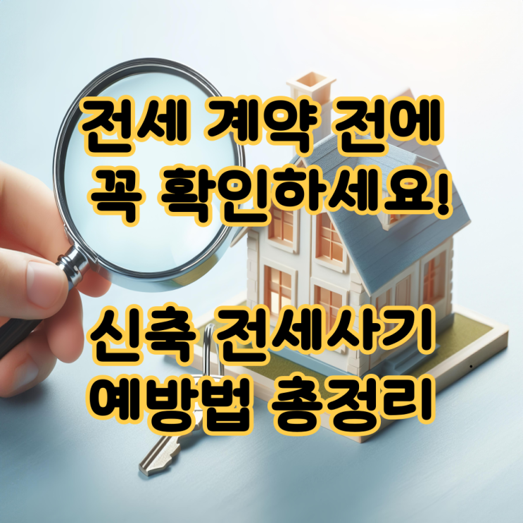  전세 계약 전에 꼭 확인하세요! 신축 전세사기 예방법 총정리