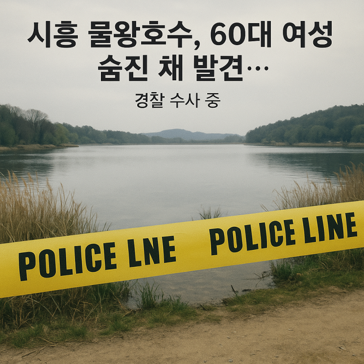  시흥 물왕호수, 60대 여성 숨진 채 발견...경찰 수사 중