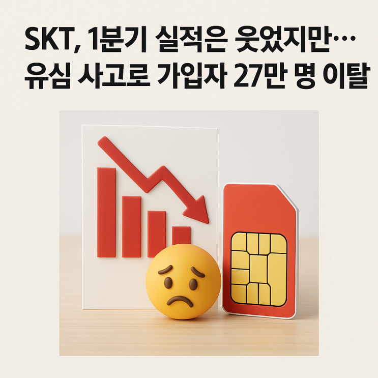  SKT, 1분기 실적은 웃었지만...유심 사고로 가입자 27만 명 이탈, 2분기 암울..