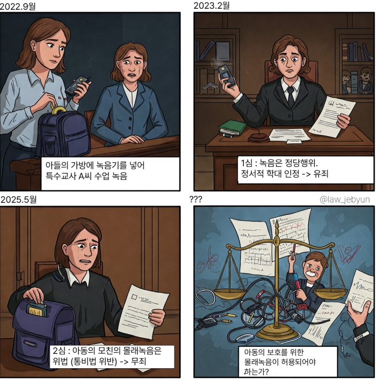 [통신] <b>주호민 아들</b> 학대 혐의 <b>특수교사 2심 무죄</b> (2025. 5)