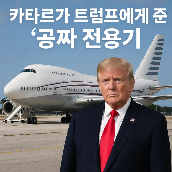 ️ <b>카타르</b>가 <b>트럼프</b>에게 준 '공짜 <b>전용기</b>'… 미국... 