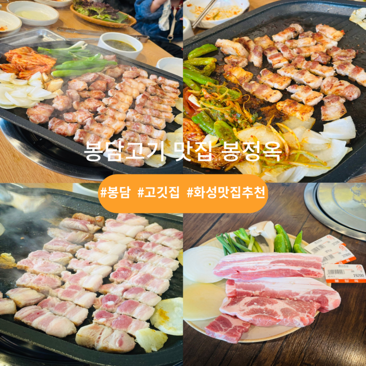  화성봉담맛집 국내산 암돼지 전문점 봉정옥!
