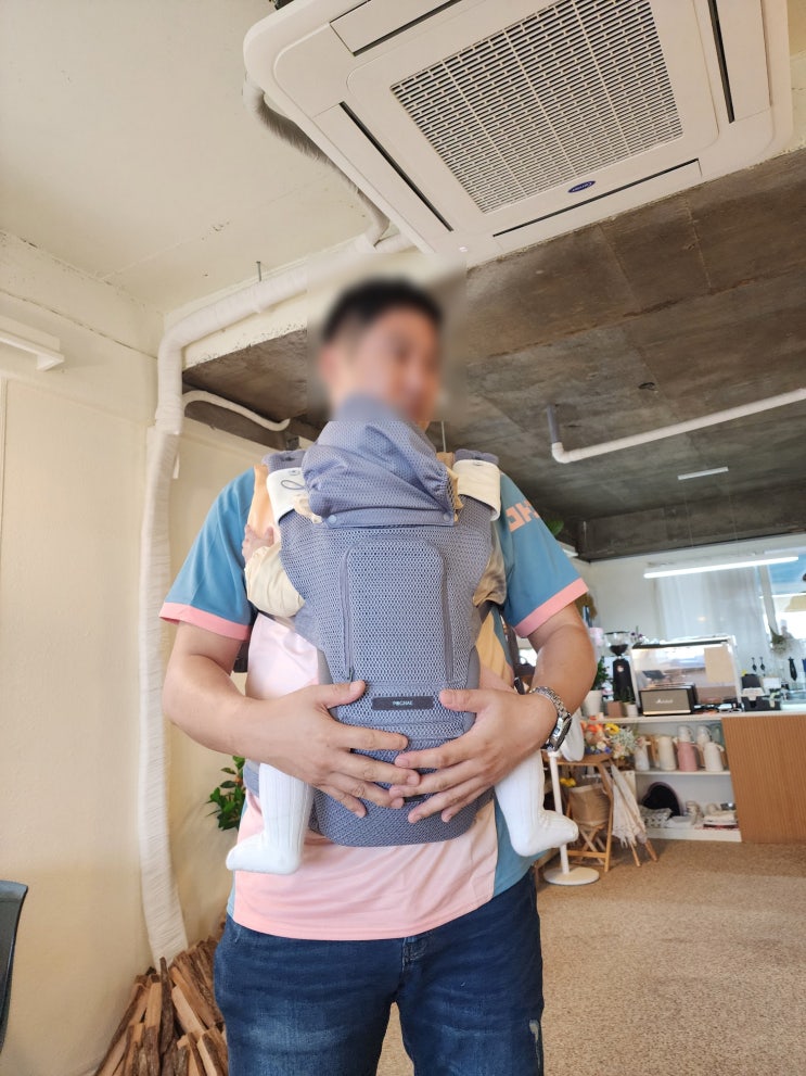  내돈내산 포그내 맥스 올인원 아기띠 솔직후기  (비만아빠 착용 샷 )