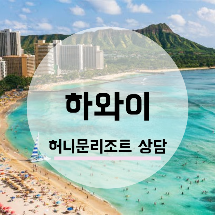  하와이 신혼여행 허니문리조트 항공, 호텔 상담 후기