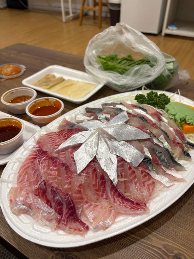  서귀포올레시장횟집 싱싱올레해산물:) 벤자리회, 고등어회 포장 후기