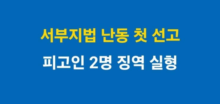 <b>서부지법 난동</b>’ 첫 선고…피고인 2명 <b>징역</b> 실형 “법원 난입... 