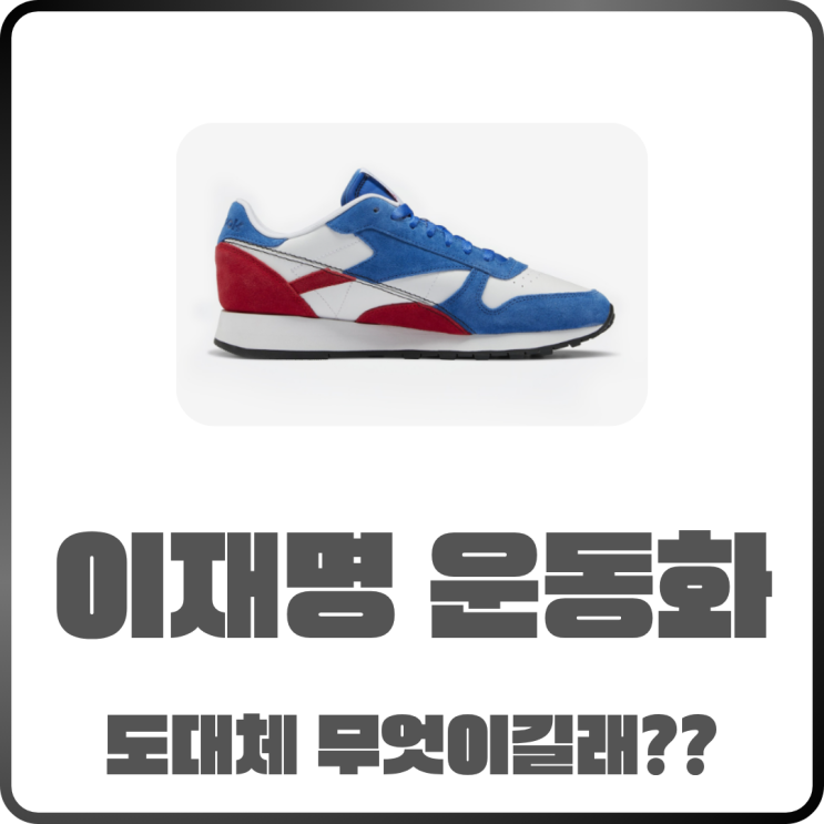  이재명 운동화 그것이 대체 뭐길래? 리복 파랑 빨간 신발