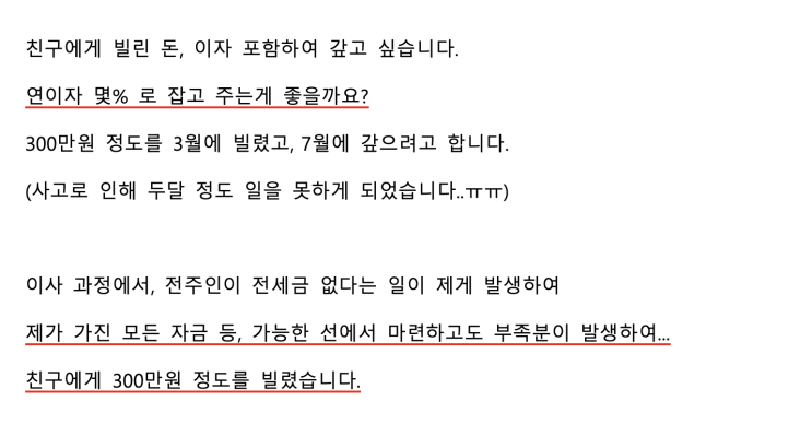 친구 돈 빌렸더니 "OO% 이자는 당연!" 믿었던 도끼에 발등 찍히다?!