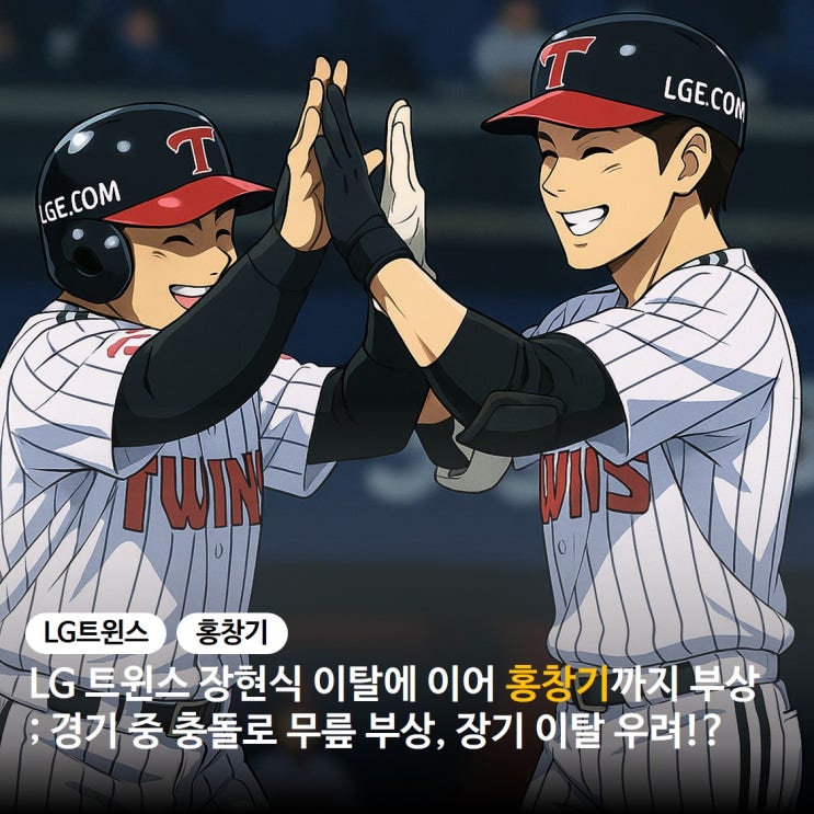 <b>LG</b> 트윈스, 장현식 이탈에 이어 홍창기까지 부상 ; 경기 중... 