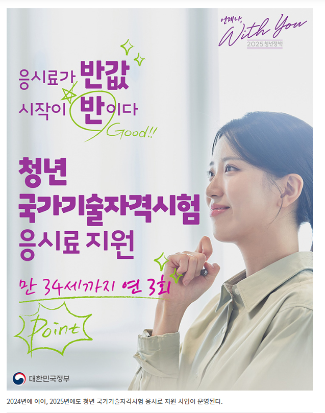 국가기술자격시험, 청년이라면 반값에 응시