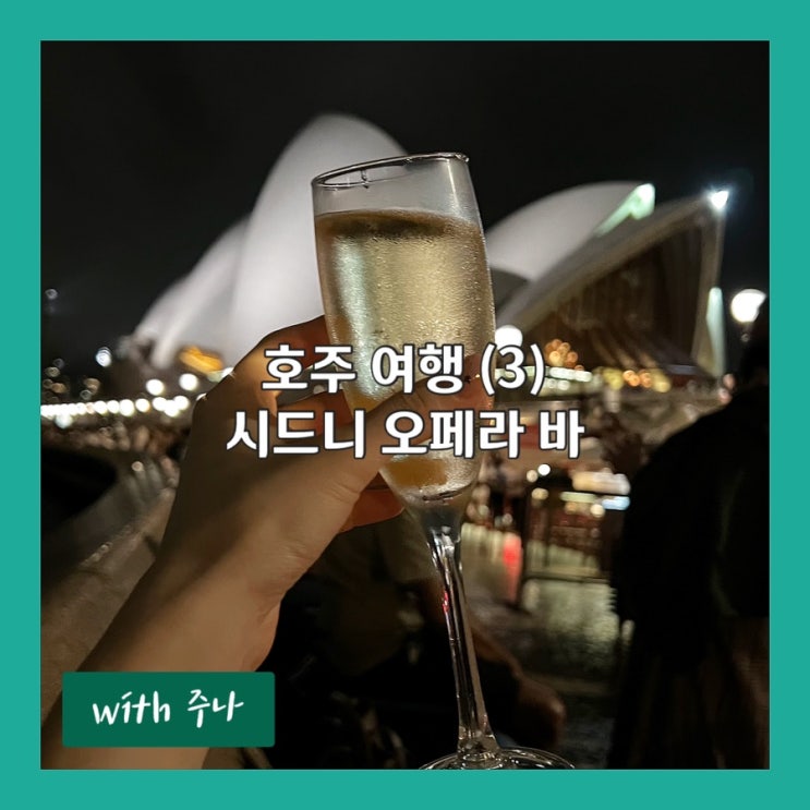 호주 여행 3부, 시드니 오페라 바 단골이 되