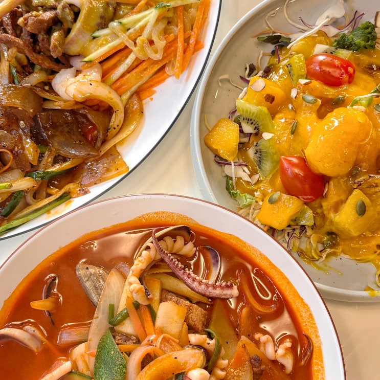  춘천 짬뽕 맛집, 퇴계동 분위기 있는 중식당 술집 크림새우 양장피 골드차이나