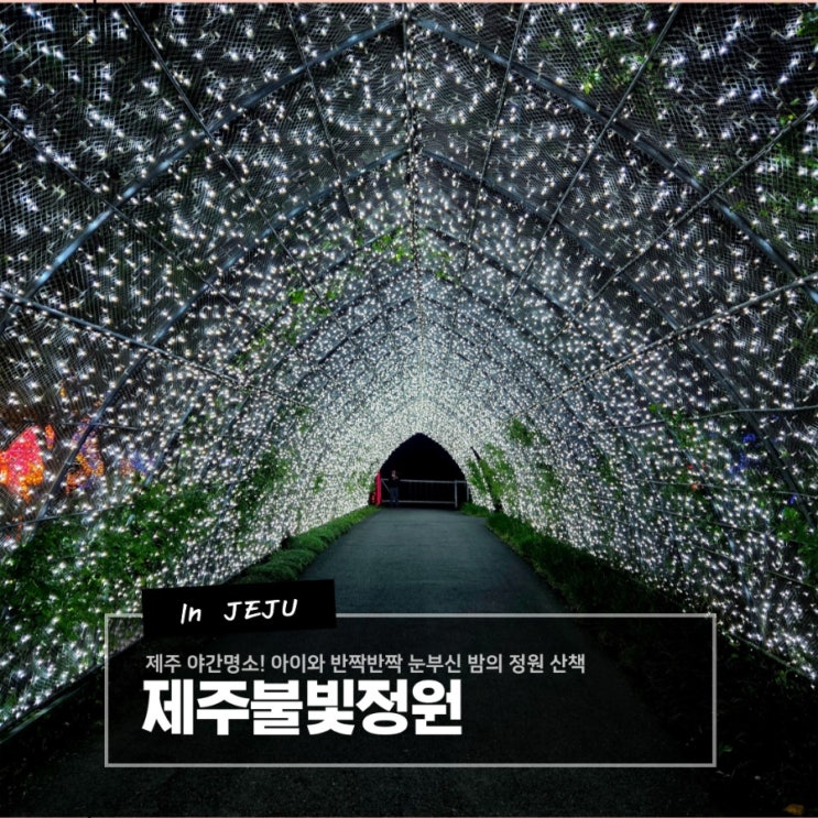  제주도야간명소 아이와 함께한 반짝이는 밤 제주불빛정원