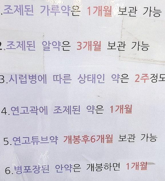  처방약 조제약 유통기한과 보관 방법, 병원약 버리는 법